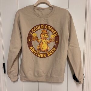 Gopher Graphic Tan Sweater